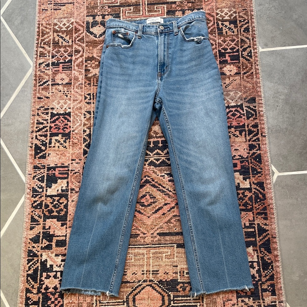 Abercrombie & Fitch Blue Ankle Jeans